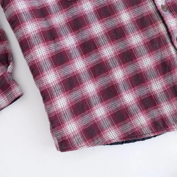 St. Johns Bay Heavy  Weight Red & White Checker Pattern Shacket Jacket - Picture 9 of 12